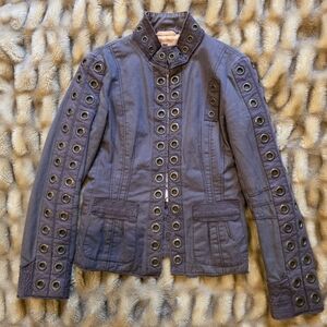 Marc Jacobs Grommet-Embellished Utility Jacket - Blue